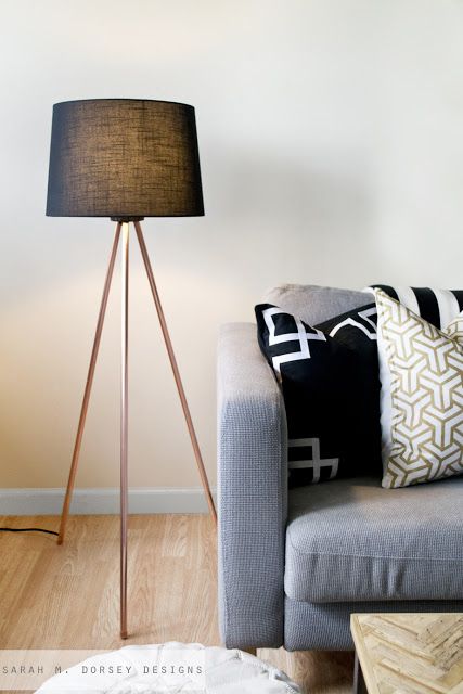 Copper Tripod Newvisionfittings Com Floor Lamp Bedroom Diy Lamps Diy Floor Lamp Tripod Lamps, Tripod Floor Lamp Ideas