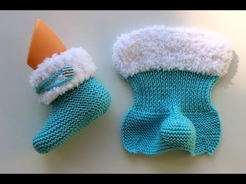 İki Şişle Kolay Tüylü Bebek Botu yapılışı - Kolay Bebek Patik Modelleri - YouTube #crochetbabyboots