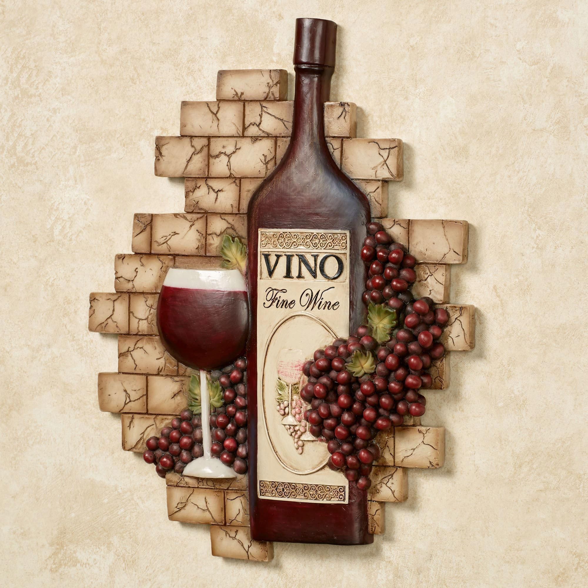 Vino Italiano Wine and Grapes Wall Plaque kitchendecorideas Wine