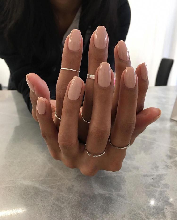 #gelnails | Natural acrylic nails, Pink nails, Neutral nails