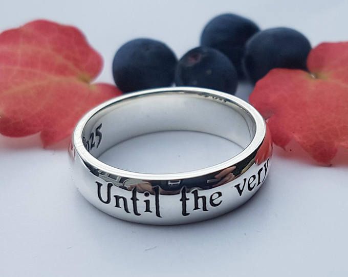 Until The Very End, Harry Potter Ring, JK Rowling Quote Ring, J.K
