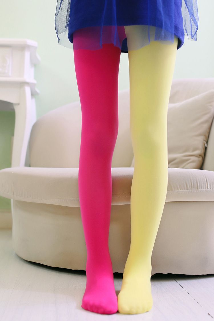 Kids Colored Tights,Candy Color Mixed Dance Pantyhose Stocking for Toddler Girls