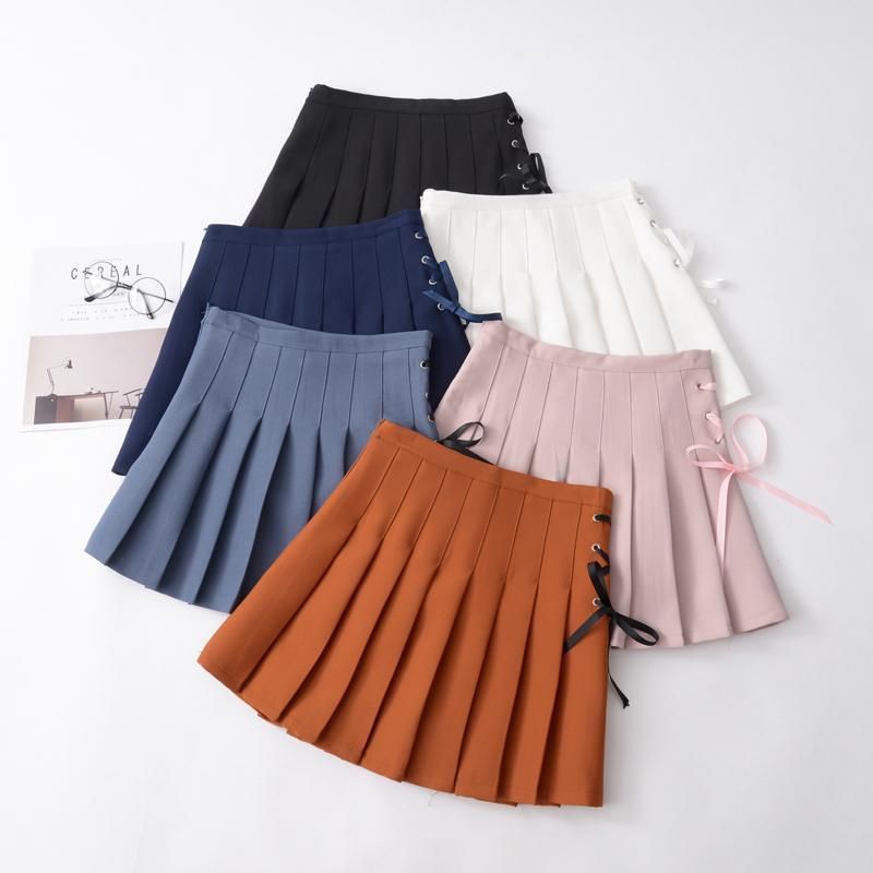 Korean school pleated ribbon skirt SD00334 | Foci