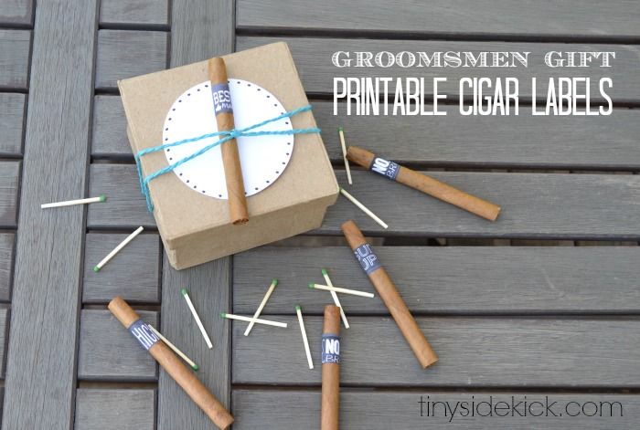Printable Cigar Labels for a Groomsmen Gift Printable Cigar Labels for a Groomsmen Gift