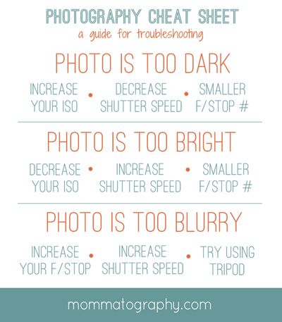 Free Printable Photography Cheat Sheet for Troubleshooting - www.mommatography.com Digital Photography Lessons, Photography Settings, Dslr Photography Tips, Photography Cheat Sheets, Photography For Beginners, Free Photography, Photography Classes, Learning Photography, Photography Techniques