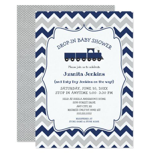Drop-in boy baby shower / open house invitation Drop-in boy baby shower / open house invitation