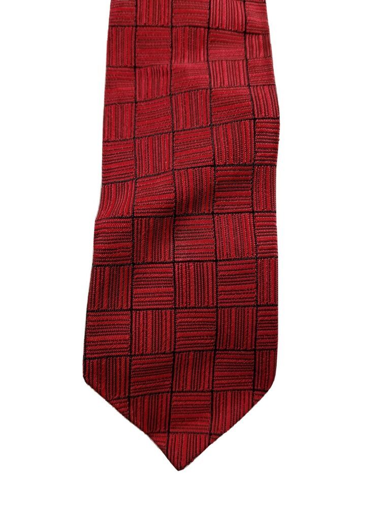 Josh Bach Mens Robot Silk Necktie in Red Made in USA