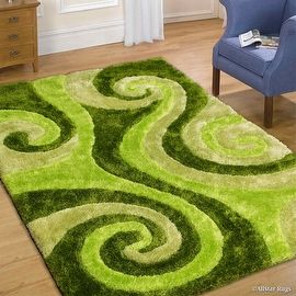 Allstar Green Gy Area Rug With Lime Spiral Design Allstar Green Gy Area Rug With Lime Spiral Design Contemporary Formal Hand Tufted