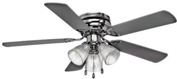 For Living Ceiling Fan, Black & Walnut Reversible Blades, 42-in