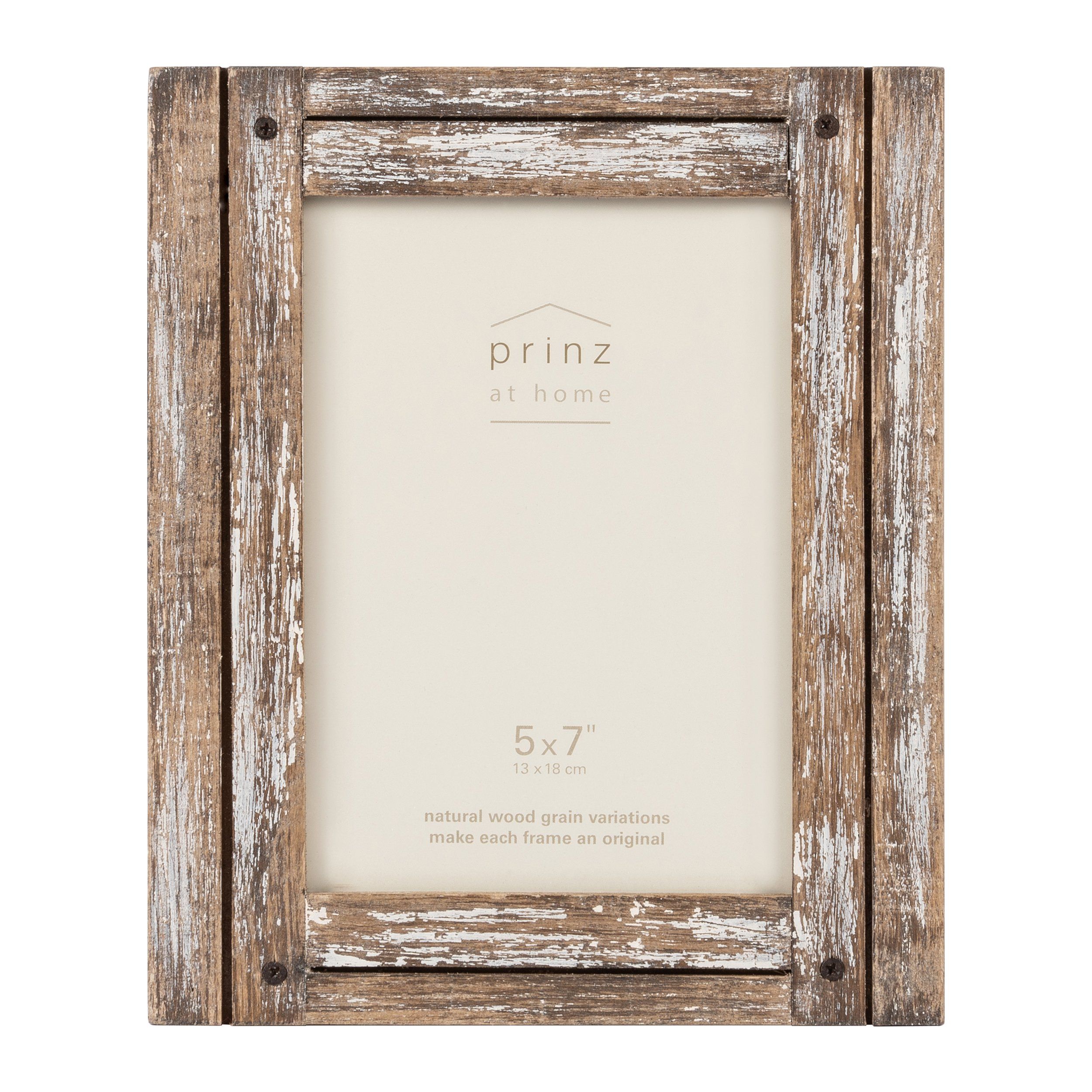 Homestead 5-inch x 7-inch Distressed Wood Picture Frame, Natural