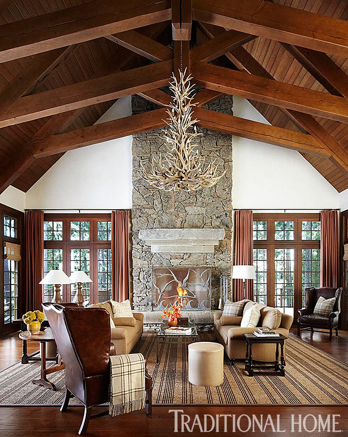 Sophisticated Family Cabin In The North Woods Traditional House Sophisticated Family Cabin In The North