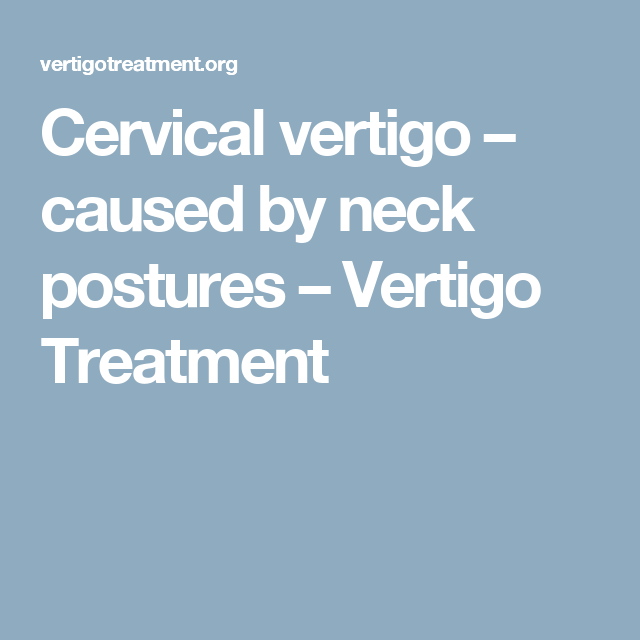 cervical vertigo cervical vertigo