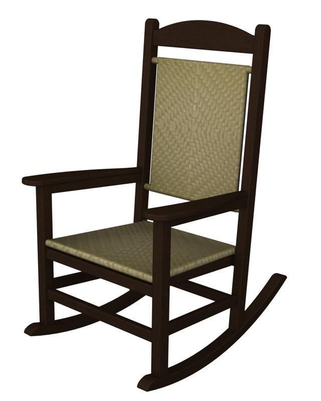 Polywood R200fmasg Presidential Woven Rocker In Mahogany Polywood R200fmasg Presidential Woven Rocker In Mahogany