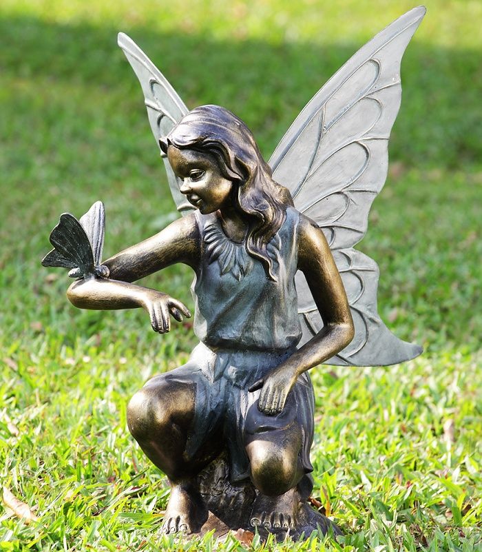 Fairy Erfly Grace Garden Sculpture Stohans Showcase Elegant Depicting A Realistic Fai Statues Erfly Grace Garden Sculpture, Fairy Garden Sculptures Statues