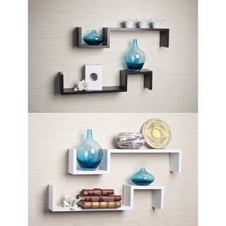 Laminated Espresso S Wall Mount Shelves Set Of 2 Laminated Espresso S Wall Mount Shelves Set Of