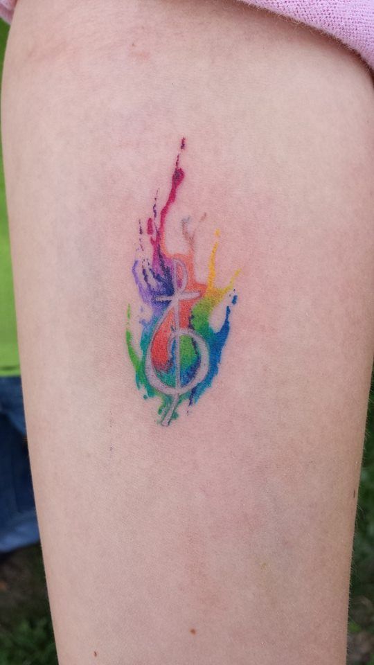 watercolor treble clef