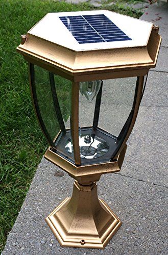 Kendal Large Outdoor Solar Ed Led Light Lamp Sl 8404 Kendal Large Outdoor Solar Ed Led Light Lamp Sl 8404 Elegant Kits With Gold Finish Measures 9 Inches In Diameter By 16