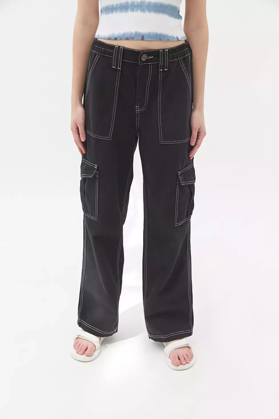 BDG High-Waisted Contrast Stitch Skate Jean – Blac BDG High-Waisted Contrast Stitch Skate Jean – Blac