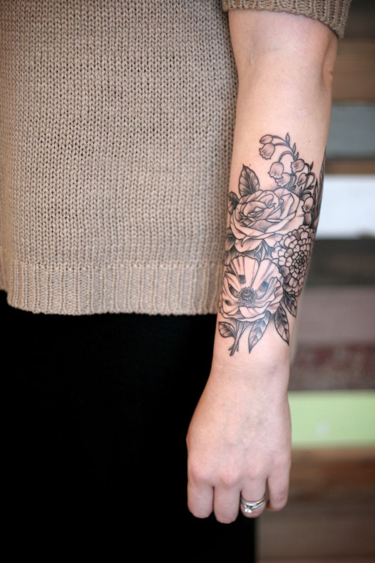 botanical tattoo by kirsten holliday | Forearm flower tattoo, Tattoos ...