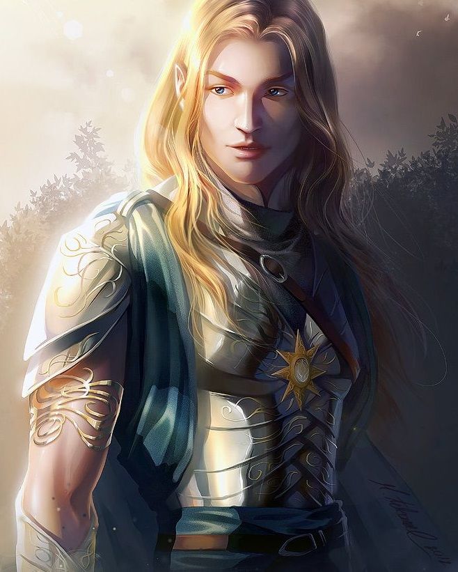 The best image of Glorfindel ever! Tolkien Elves, Tolkien Art, Fantasy Male, Fantasy World, Character Portraits, Character Art, Aedion Ashryver, Glorfindel, John Howe