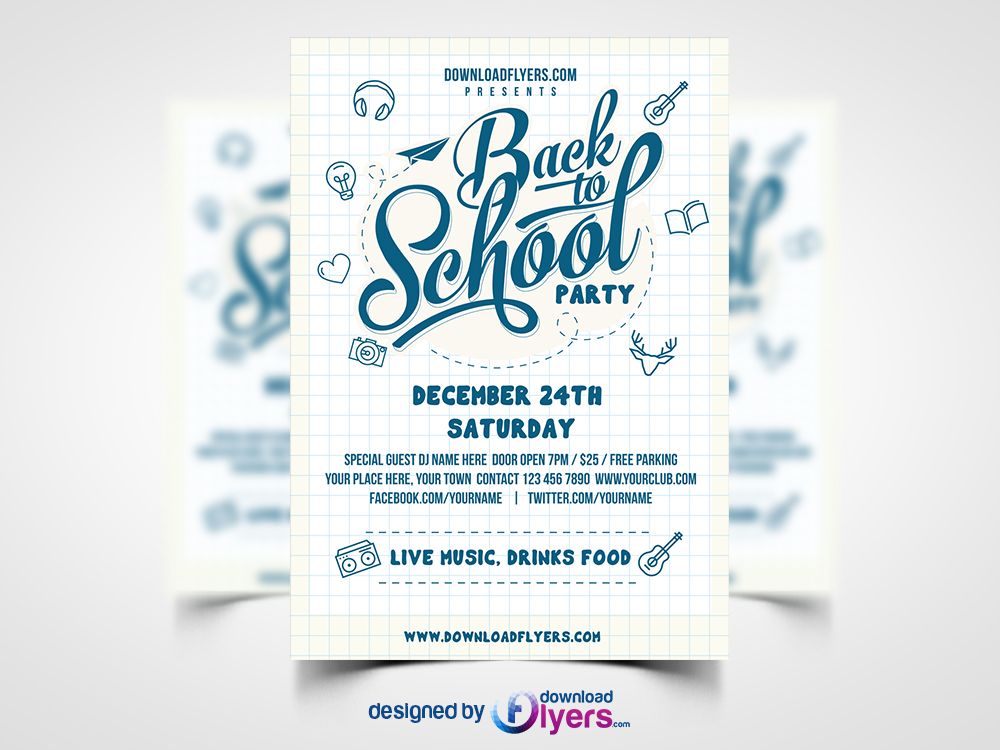 school flyer template free