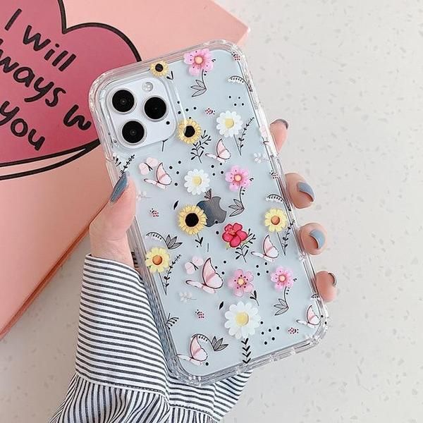 Pretty Iphone Cases, Flower Iphone Cases, Clear Iphone Case, Cute Cases, Cute Phone Cases, Iphone Phone Cases, Phone Covers, Cell Phone, Iphone 7 Plus