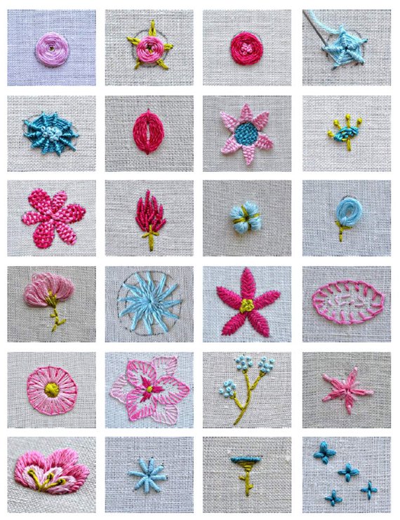 Flower Embroidery Tutorial Stitch Book Botanical Embroidery