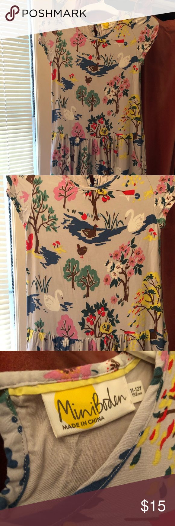 Mini Boden 11-12 girls Swan Dress VGUC . Mini Boden 11-12 girls Swan Dress VGUC ...