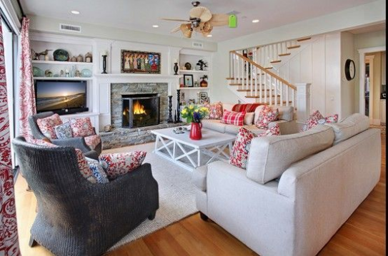 Family Room Layout Tv In Bookcase Beside Fireplace 2 Sofas 2 Chairs Meadowgarden Meadow Garden Layout In 2020 Livingroom Layout Family Room Layout Room Layout