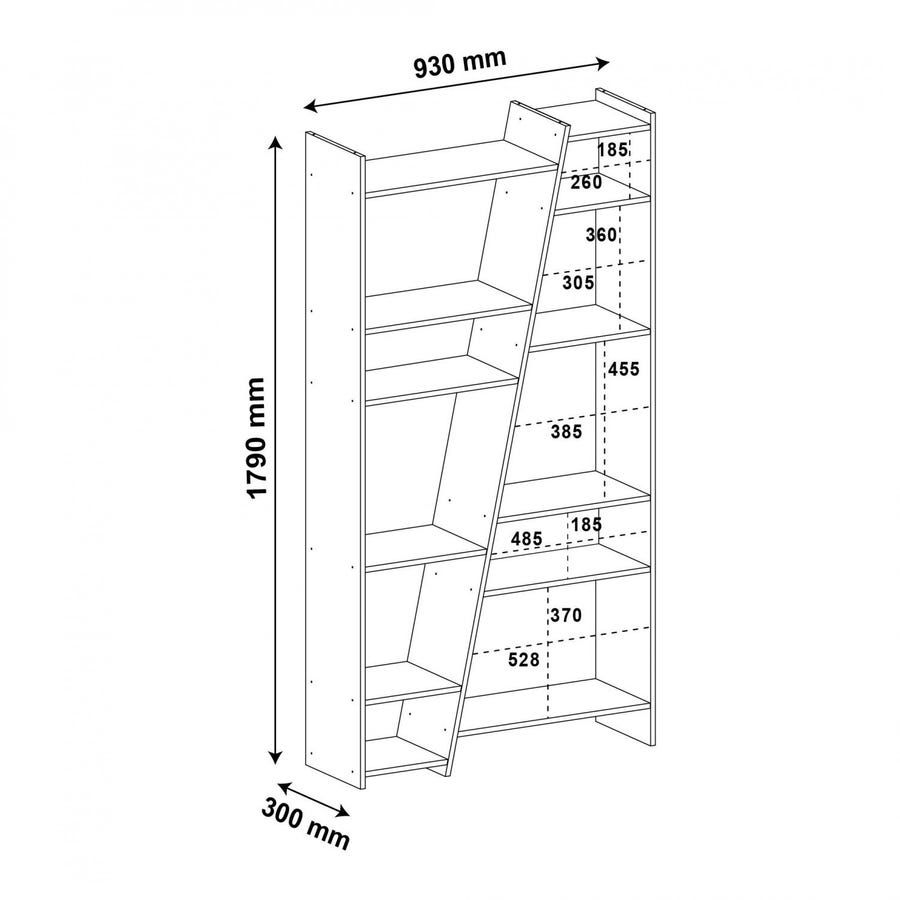 Estante para Livros 10 Nichos Zap Artely - imagem destaque 3 Bar Chart, Floor Plans, Diagram, Off White, Quick, Products, Pallet Patio Furniture, Moving Furniture, Furniture Cleaning