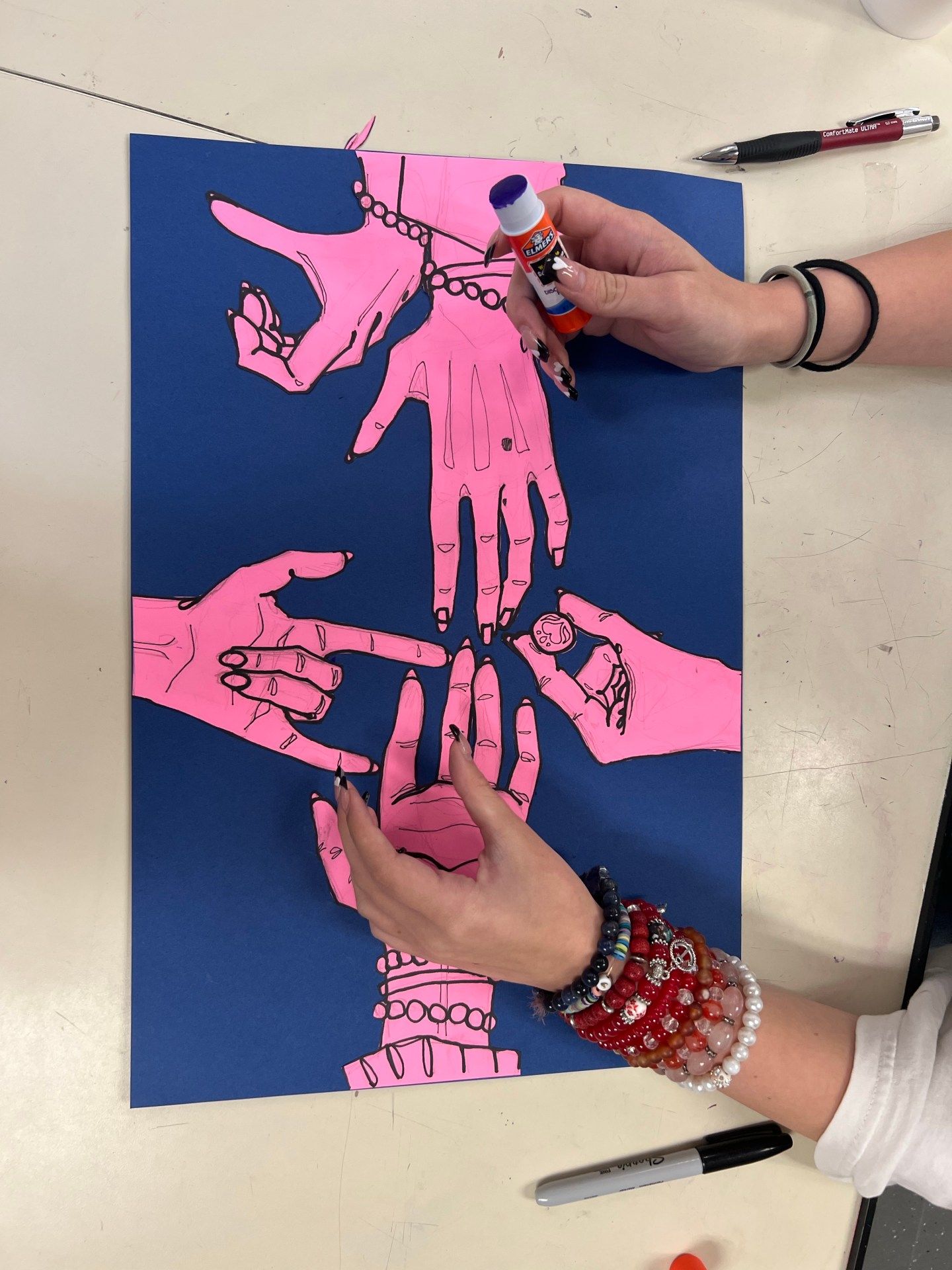 Hand Contour Drawing