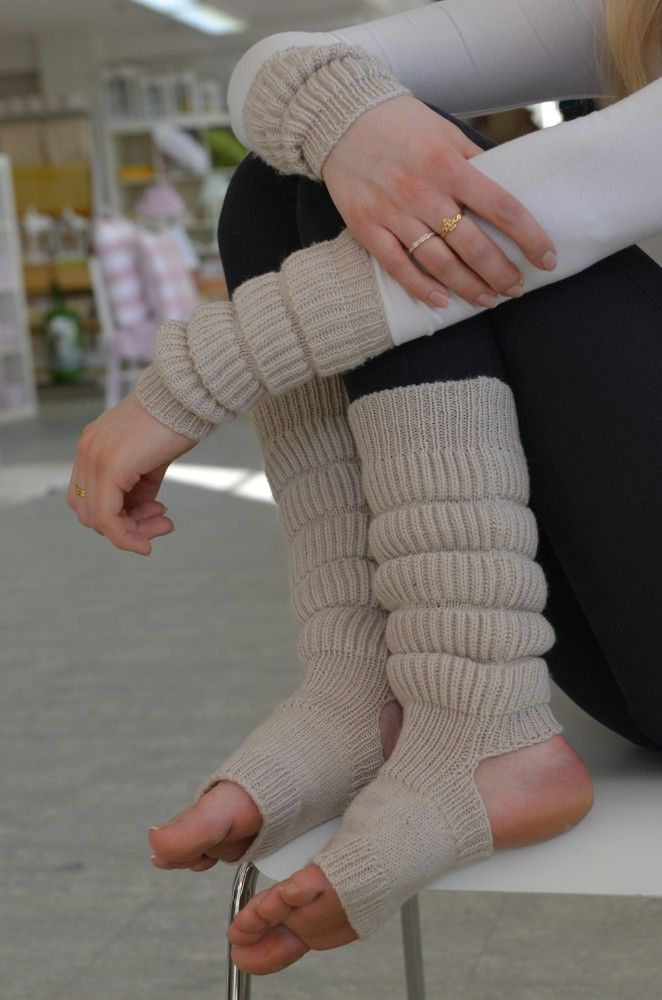 Long full length chevron patterned womens legwarmers Gift for dancer Leg warmers for ballet and dance