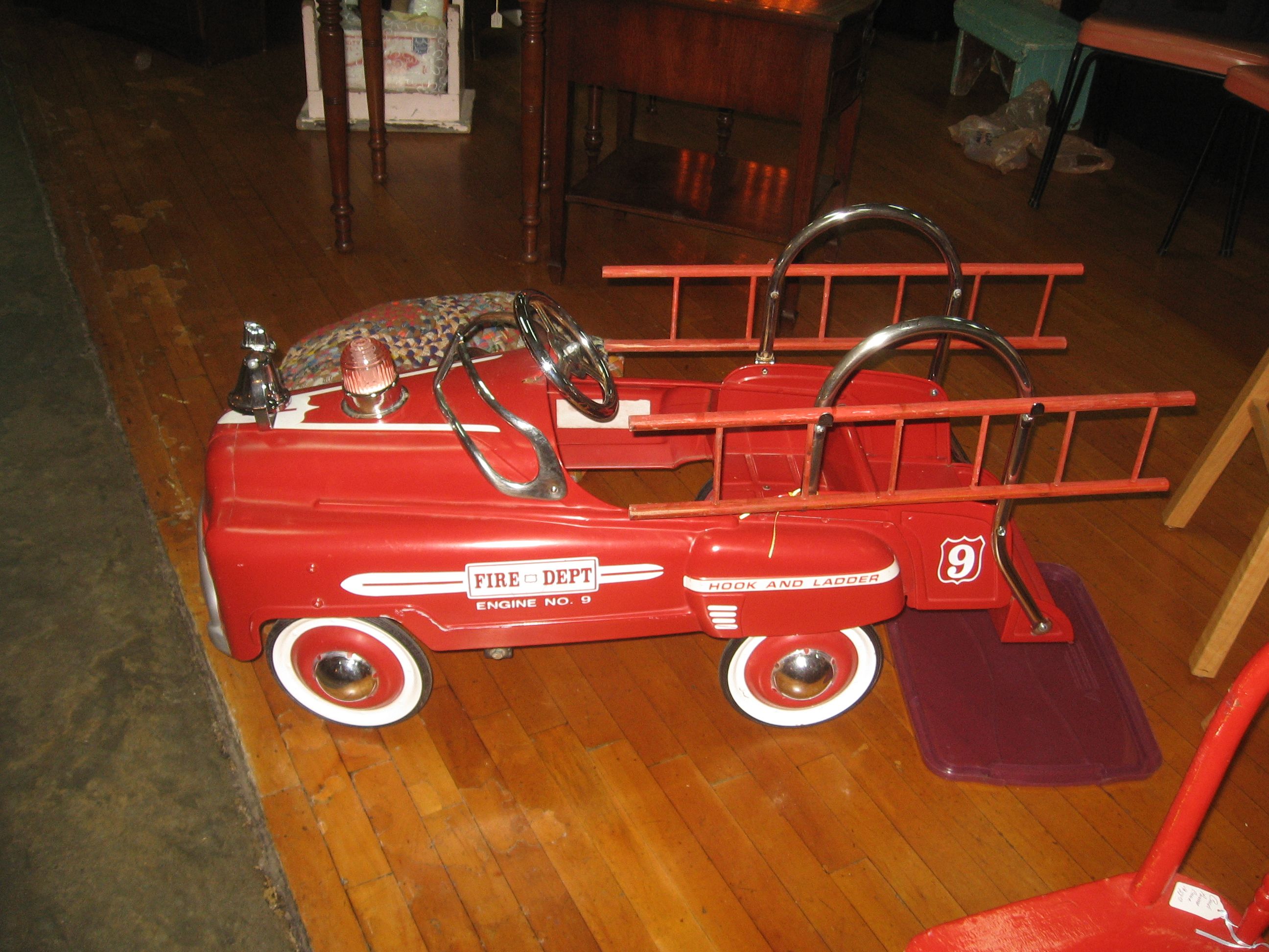 Vintage Fire Truck Pedal Car | Pedal cars, Fire trucks, Car