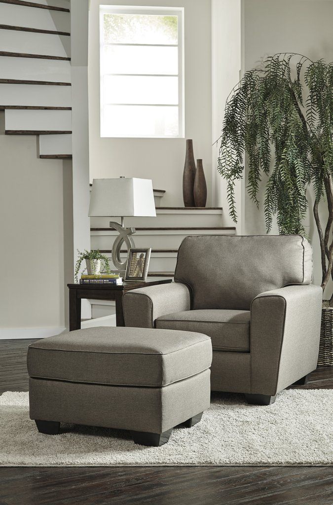 calicho contemporary cashmere color fabric chair and ottoman