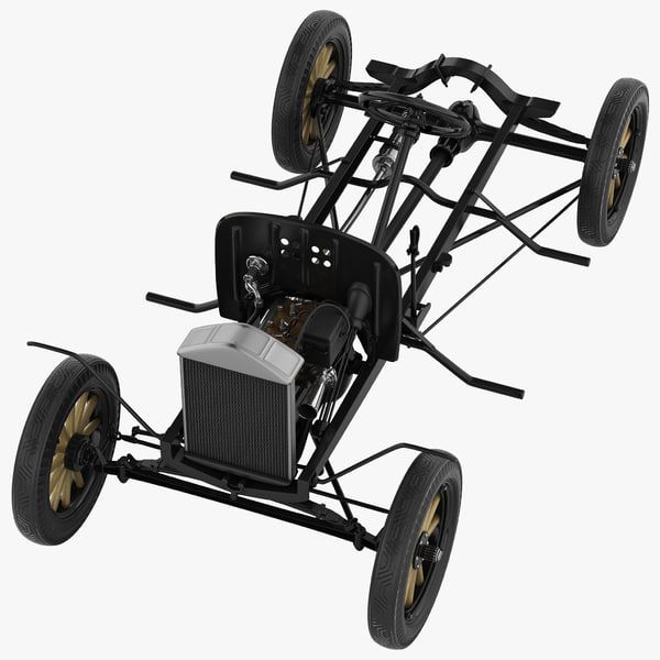 3d model of Ford Model T Chassis and Engine by 3d_molier: 3d_molier 3d models Kustom Cars, Vw Cars, Pedal Cars, Biking Diy, Cycle Car, Build Your Own Boat, Vintage Cars, Vintage Auto, Lifted Ford Trucks
