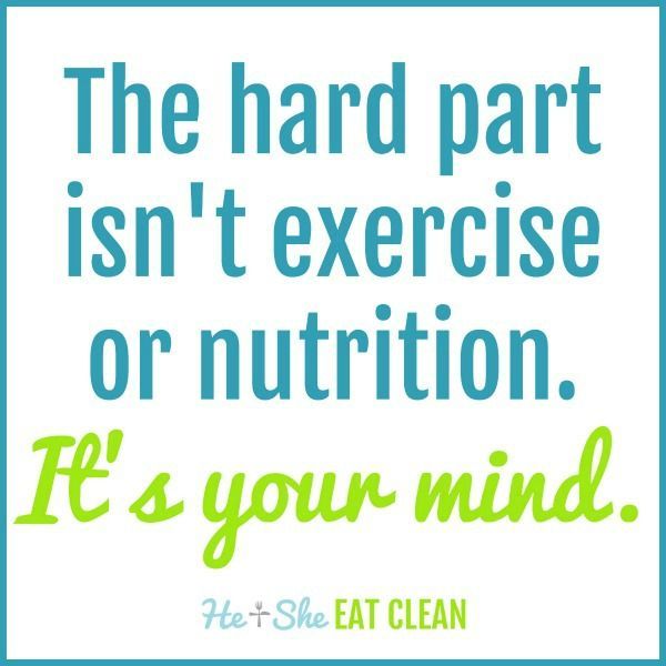 The hard part isn't exercise or nutrition. It's your mind. #quote #QOTD #fitness #workout #eatclean...