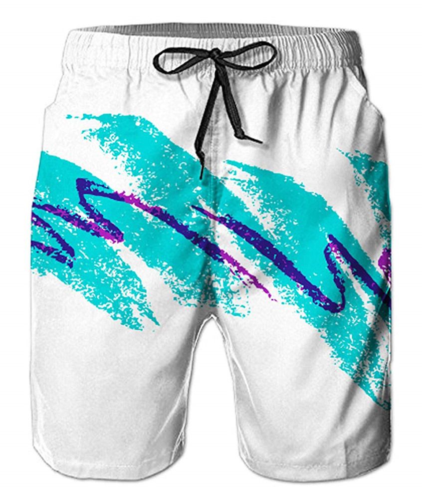 Mens Pineapple Pattern Summer Holiday Swim Trunks Beach Shorts Cargo Shorts