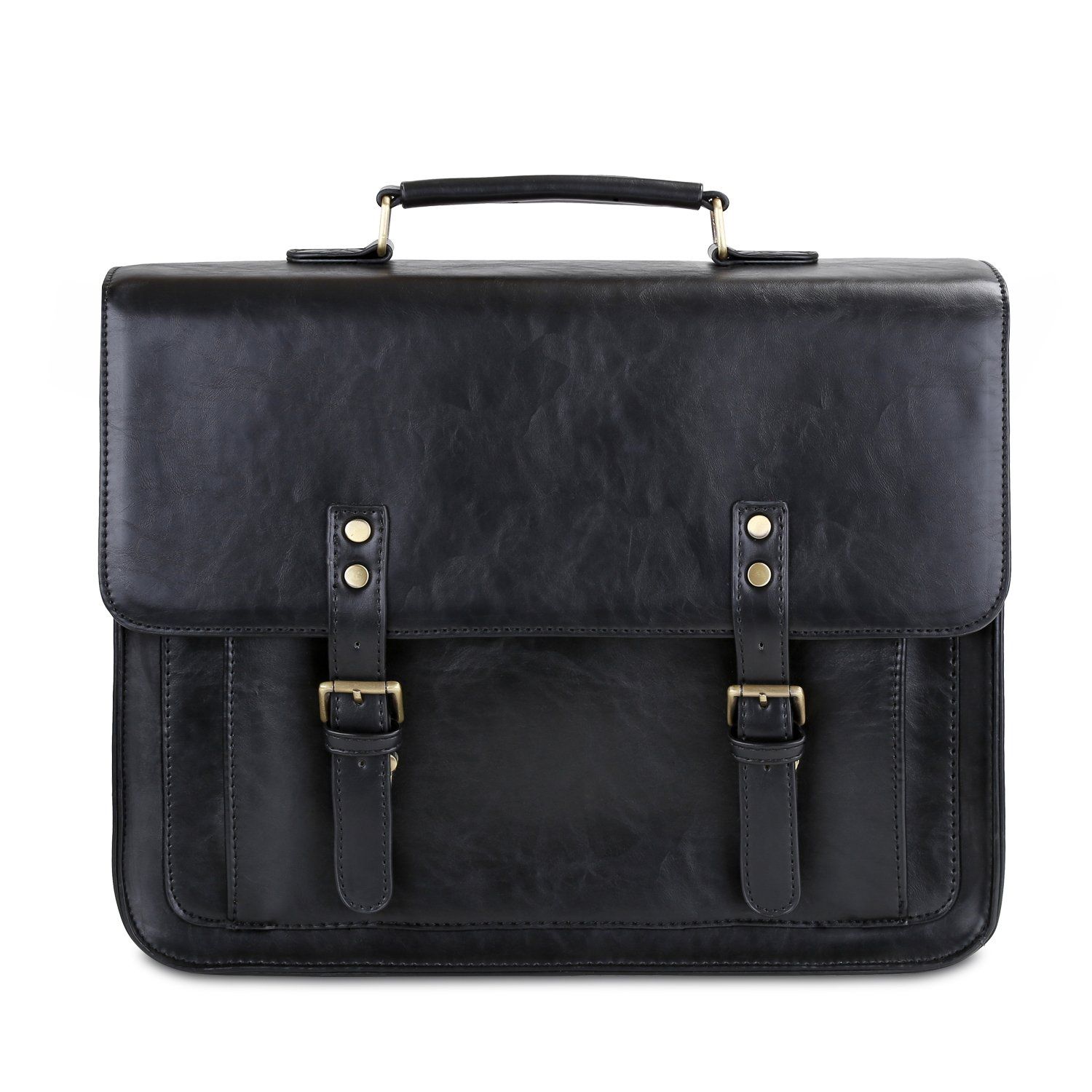 Men/'s Leather Business Messenger Laptop Carry On Shoulder Briefcase Handbag