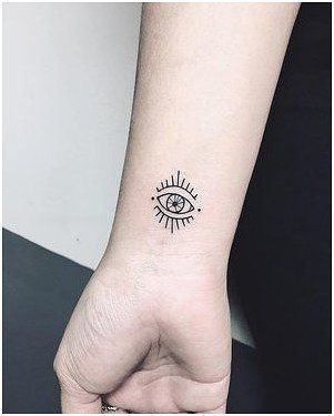 Butterfly Tattoo With Evil Eye - TATOERA