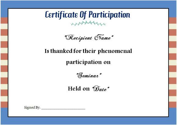 sample certificate of participation in seminar 12 certificate matter sample
