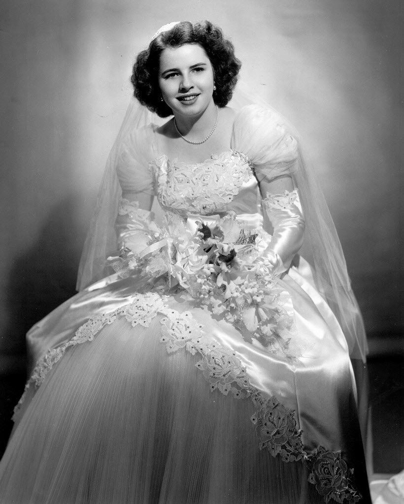 Brides, bridesmaids, grooms,wedding dresses: Cleveland fashions 1950s
