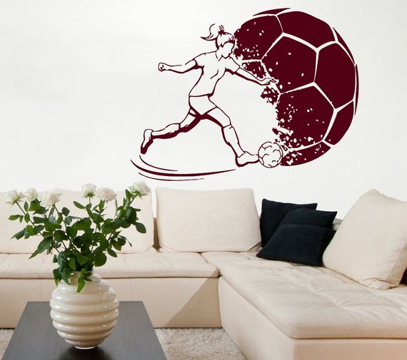 soccer wall decals girl football playerwalldecalswithlove