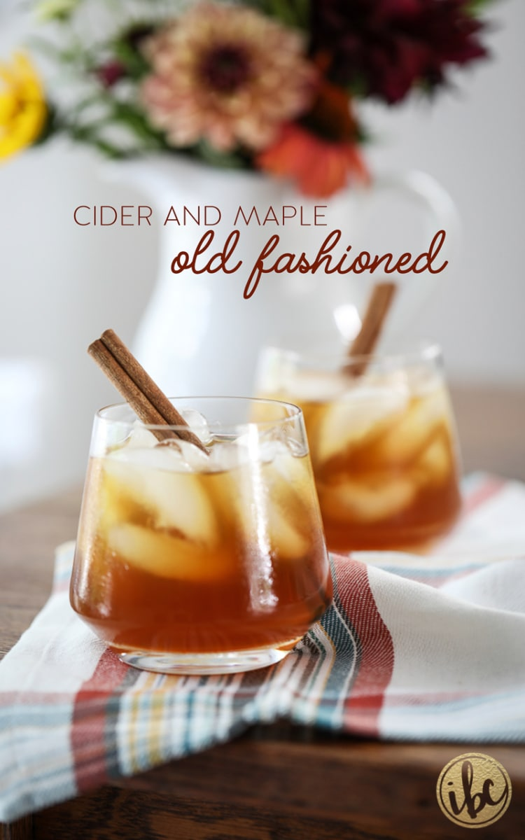 Cider and Maple Old Fashioned Cocktail Recipe #applecider #maplesyrup #cider #bourbon #oldfashioned #cocktail #fallcocktail #recipe Bourbon Cocktail Recipe, Bourbon Cocktails, Boozy Drinks, Yummy Drinks, Yummy Food, Beverages, Maple Cocktail, Bourbon Cider, Fall Cocktails Recipes