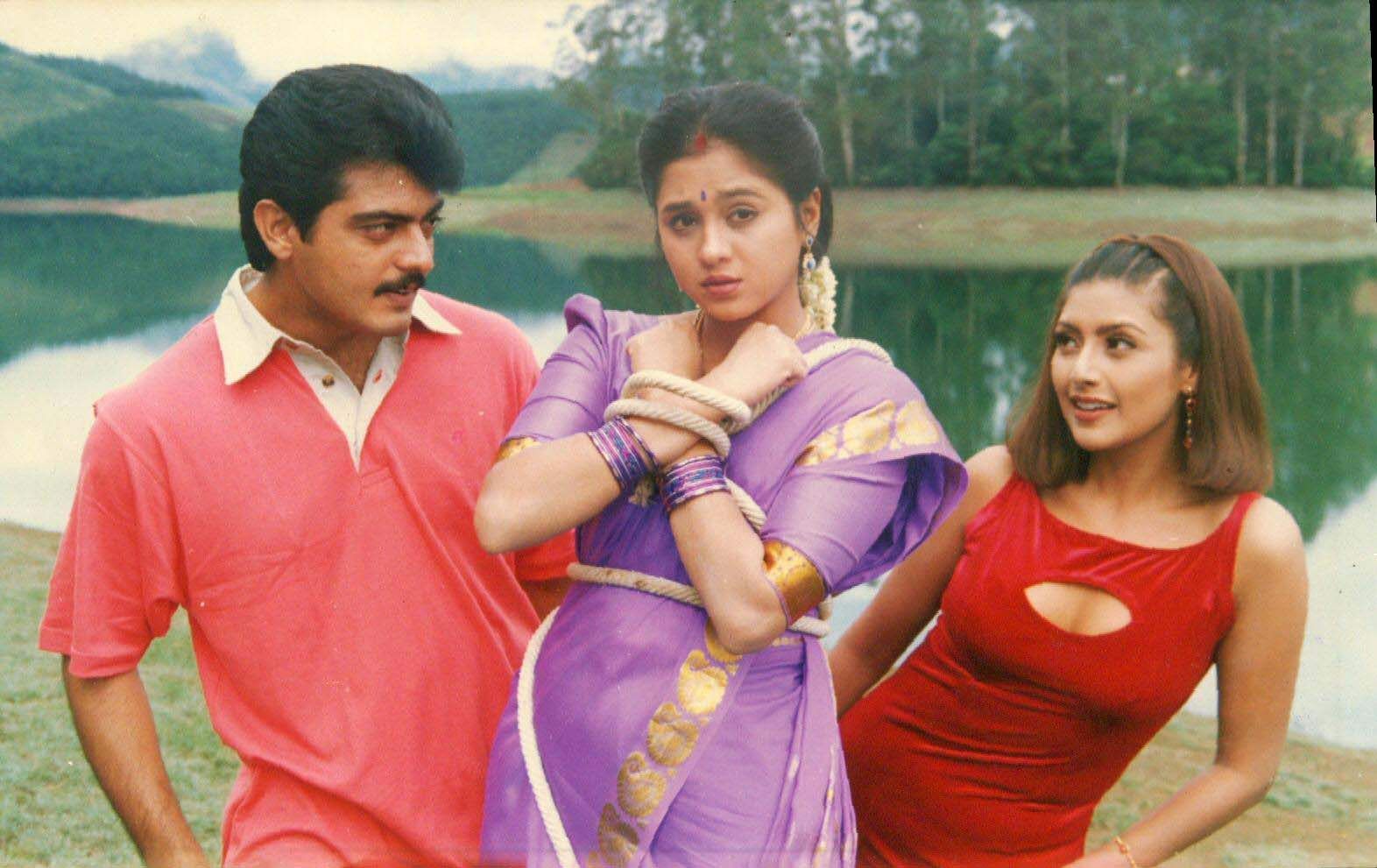 Ajith, Devayani and Heera in comic caper 'Thodarum'. (Express Archive Photo) in 2020 Famous