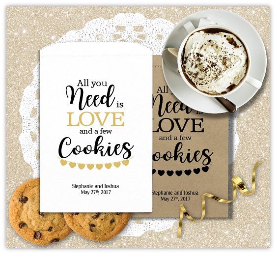 Custom Personalized Cookie Bags Wedding