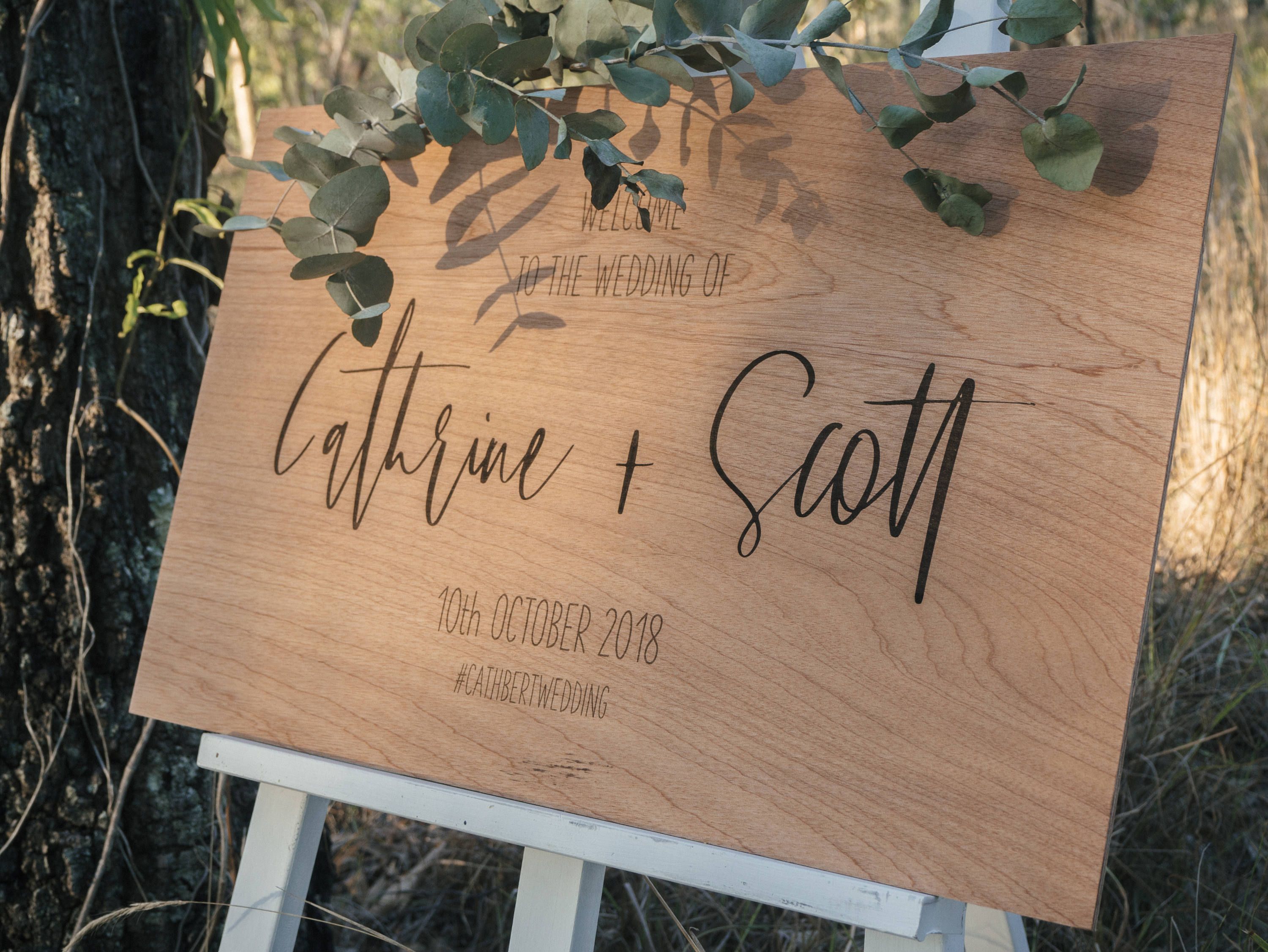 Personalised Wedding Welcome Signs Rustic Wooden Plank Style Vintage Signage MDF