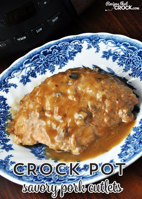 These Crock Pot Savory Pork Cutlets are not only savory, they are tender and SO easy! Pork Cutlets Crockpot, Pork Cutlet Recipes, Beef Cutlets, Cutlets Recipes, Crockpot Pork, Pork Tenderloin Recipes, Slow Cooker Pork, Pork Chops, Pork Tenderloins