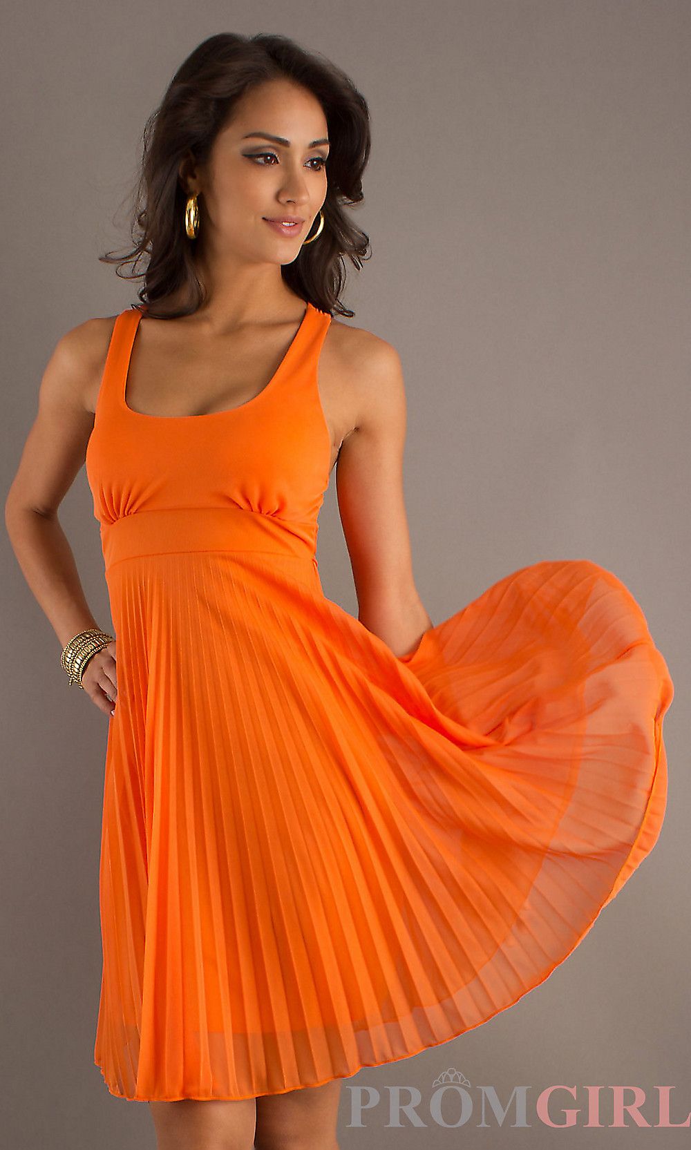 orange semi formal dresses