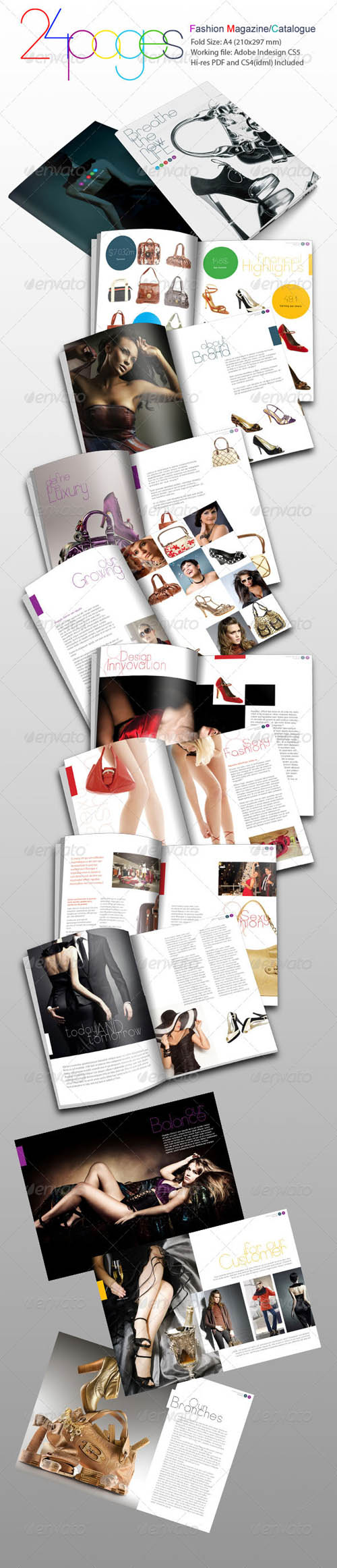 free 24 pages fashion magazine and catalogue template indesign free catalog templates