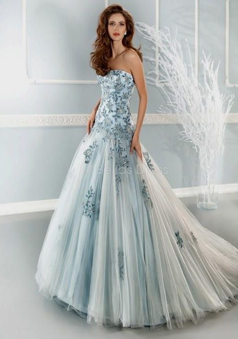 Ice Blue Wedding Dress